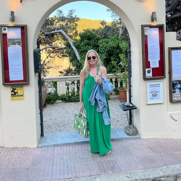 Anthropologie XL Velvet Graham & Spencer Kelly Green Cheyenne Maxi Dress EUC - Picture 11 of 11